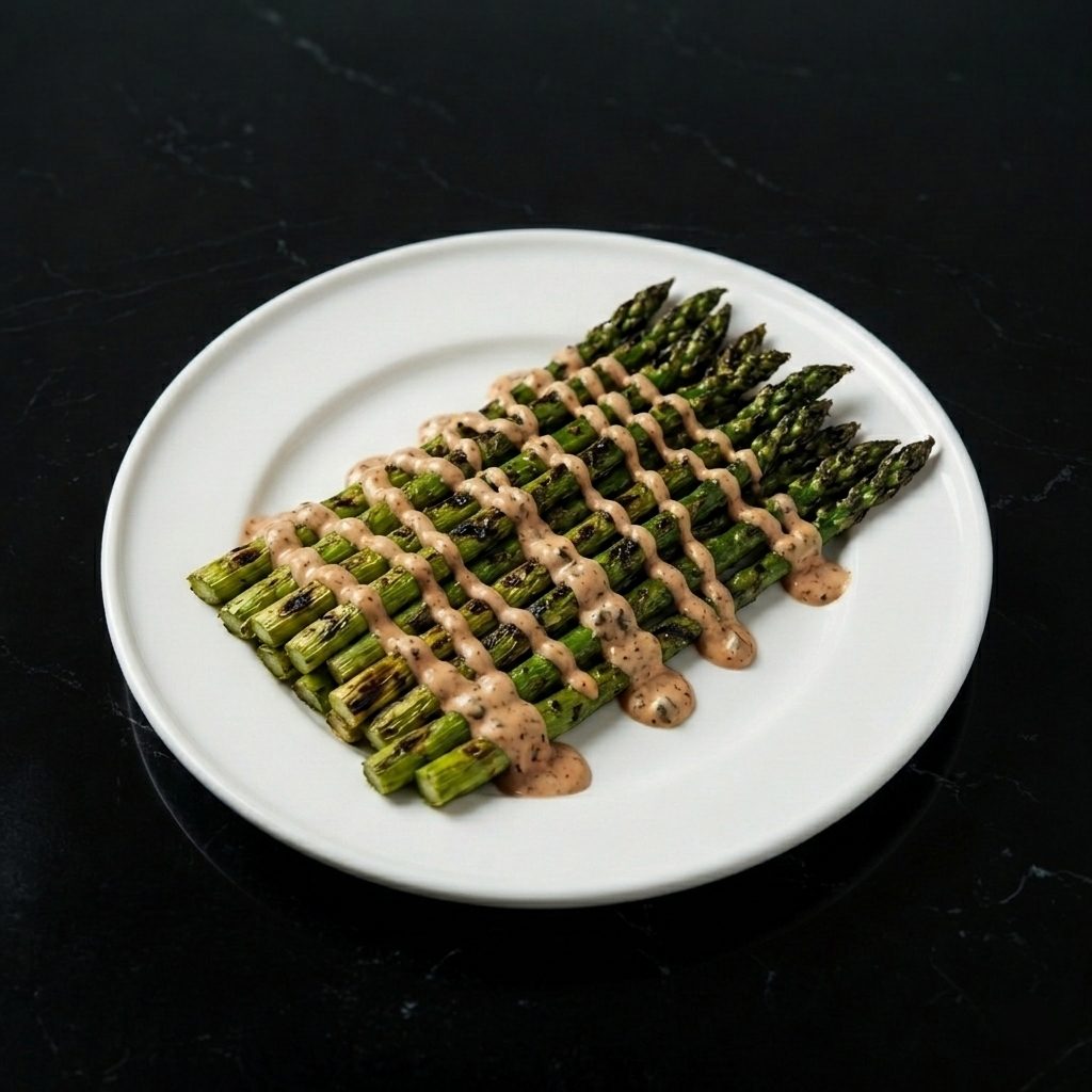 Side Grilled Asparagus.
