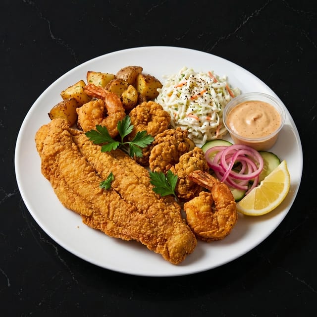 Fried Seafood Plates.